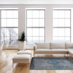 tapis Louis De Poortere CA 8255 Fading World Medaillon Grey Turquoise interior