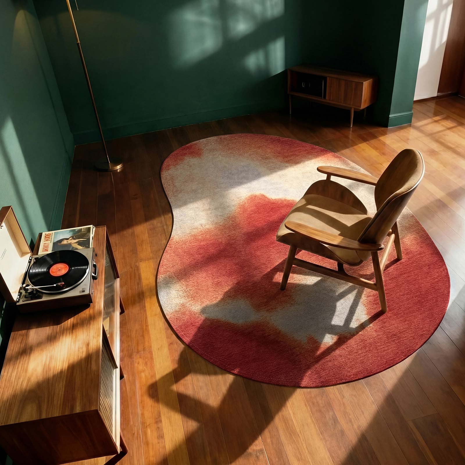 Louis De Poortere tapis Meditation 2090 Aquarelle Rust interior